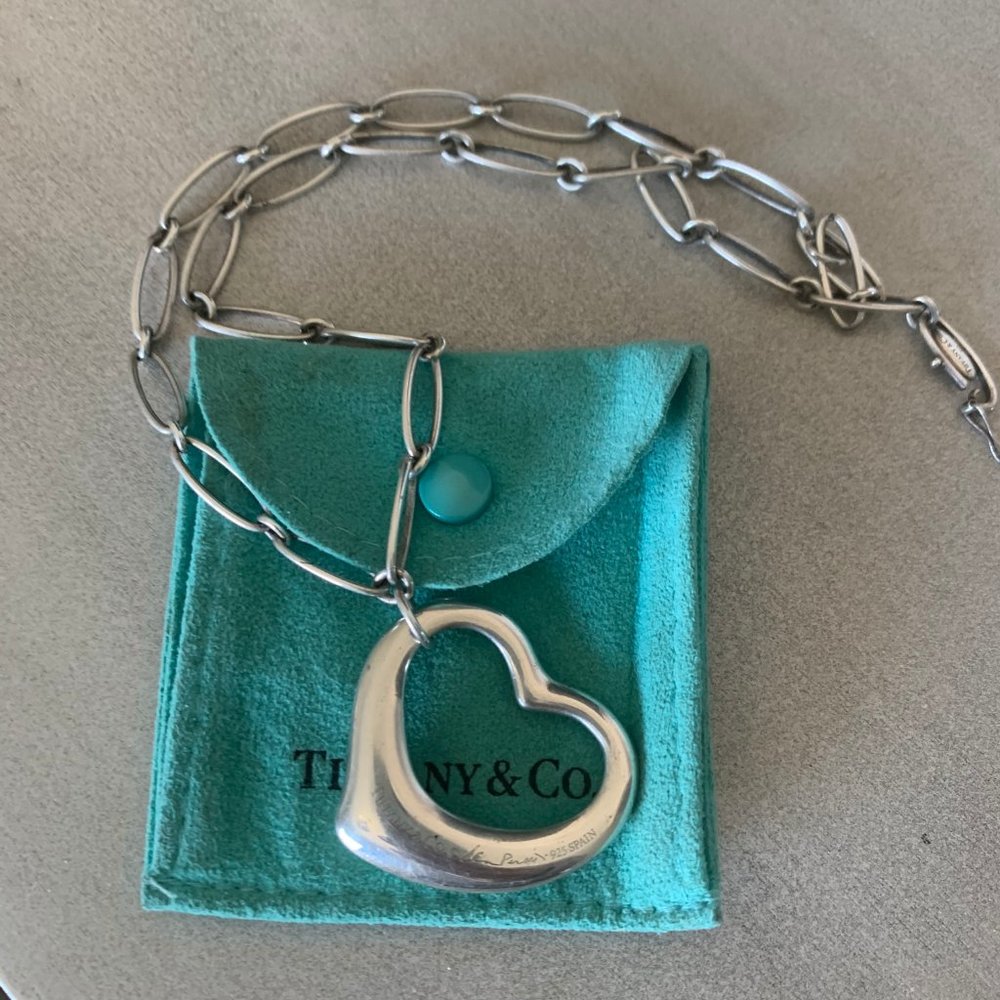 Tiffany & Co Large Open Heart Necklace